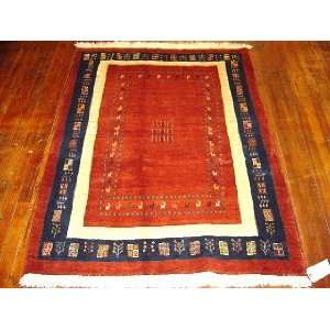    3x4 Hand Knotted Gabbeh Persian Rug   37x49: Home & Kitchen