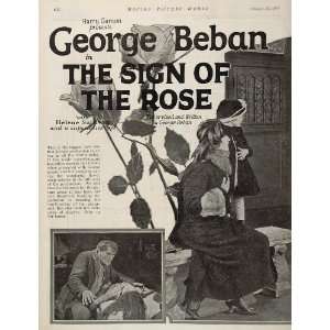  1922 Ad Sign of the Rose George Beban Silent Film Movie 