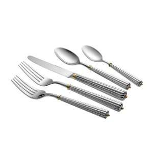   Stainless Fete DOr 5 Piece Flatware Place Settings: Kitchen & Dining