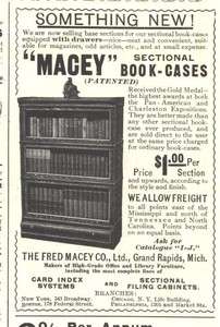 1903 ad macey book cases  