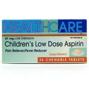 Health Care Child Chewable 81 mg Aspirin   Orange Case Pack 24:  