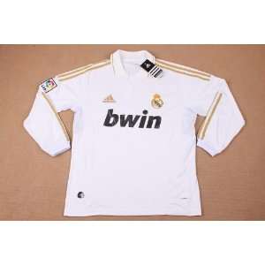  BRAND NEW REAL MADRID 2011 / 2012 LONG SLEEVE HOME JERSEY 