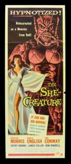 THE SHE CREATURE * ORIG MOVIE POSTER INSERT 1956  