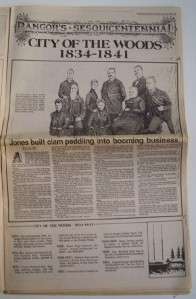 Vintage BANGOR MAINE SESQUICENTENNIAL NEWSPAPER 1984  