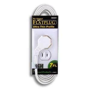 TRC 90501 10 Flatplug 16/2 Inch 7 Foot Ultra Thin Profile 2 Wire Cord 