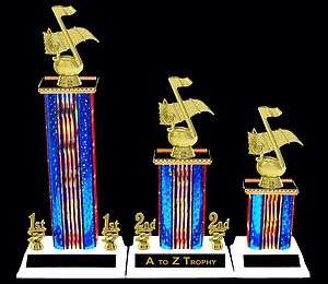 MUSIC NOTE TROPHIES 1st 2nd 3rd PLACE KARAOKE SINGING TROPHY BAND 
