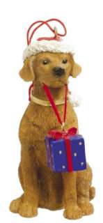 Yellow Lab Labrador Santa Hat Gift Christmas Ornament  