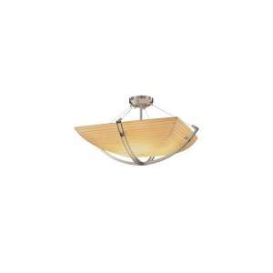 Justice Design Group PNA 9711 25 SAWT DBRZ Crossbar Porcelina 3 Light 