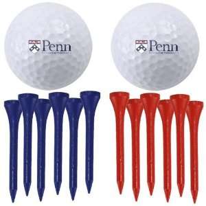  Pennsylvania Quakers Golf Ball & Tees Combo Pack Sports 