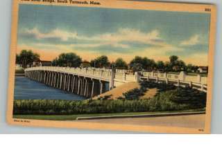 South Yarmouth MA Bass River Bridge Postcard  