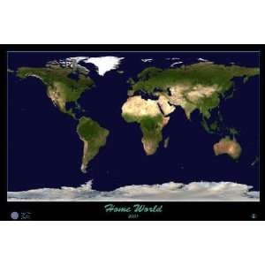  Home World (the entire world) satellite print, 36x24 