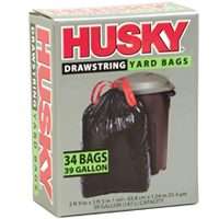   39g 1m Drawstring Yard Bag Black BX 34 Trash & Yard Bags HK39DS034B