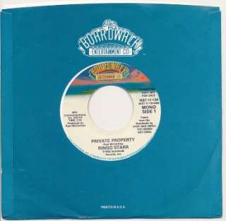 RINGO STARR Private Property PROMO DJ 45 rpm NM (Beatles)  