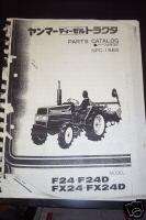 YANMAR F24 F24D FX24 FX24D TRACTOR PARTS MANUAL  