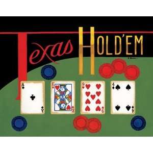  Texas Hold Em Finest LAMINATED Print Becca Barton 14x11 