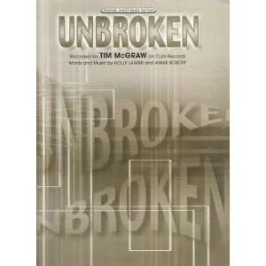  Sheet Music Unbroken Tim McGraw 161 
