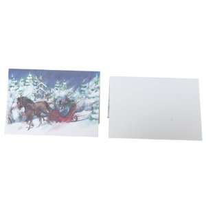   Sleigh (A7 size: 5 1/4x7 1/4)   10 cards/envelopes: Office Products