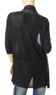 Ladies 3/4 Sleeves Cardigan Cardi Sweater Knitwear Long Blue Top 
