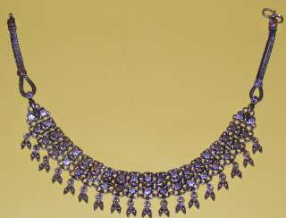 Sterling Silver Choker Flower Chain Necklace 84 Grams Bib  