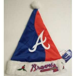  Atlanta Braves MLB Colorblock Plush Santa Hat: Sports 