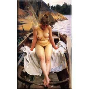  In Werners Rowing Boat 10x16 Streched Canvas Art by Zorn 