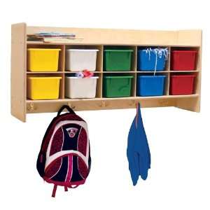  Wall Locker & Cubby Storage with 10 Assroted Trays: Home 