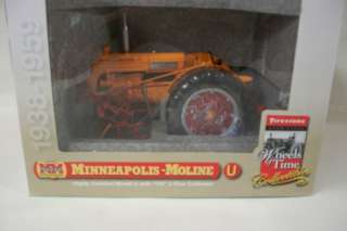 Minneapolis Moline Model U w/CQ 2 row cultivator, 1/16 scale, NIB 
