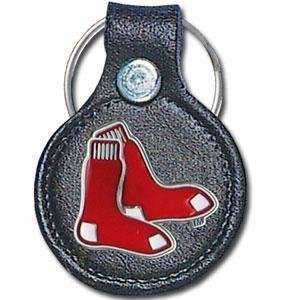  American Metal BLS115 Small Leather & Pewter MLB Key Ring 