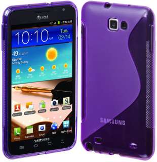 PURPLE SLINE TPU CASE FOR SAMSUNG GALAXY NOTE AT&T LTE i717 