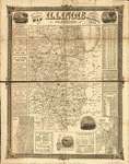 Rail road and county map of Illinois showing its internal 