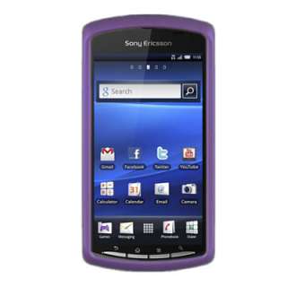 For Sony Ericsson Xperia Play Purple Rubber Hard Case  