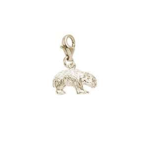  Rembrandt Charms Wombat Charm with Lobster Clasp, 10K 
