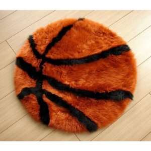  Bowron Fun Rug Basketball Sheepskin Rug: Home & Kitchen