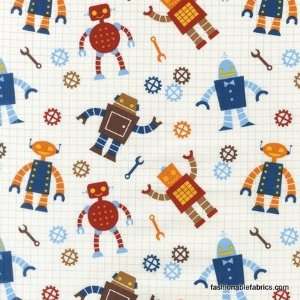  Robot Factory in Earth by Robert Kaufman Fabrics Arts 