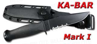 Ka Bar Knives Mark I Serrated w/ Plastic Sheath 2222  