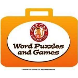  Word Puzzles & Games Reusable Workbook for Fat Cat Phonics 