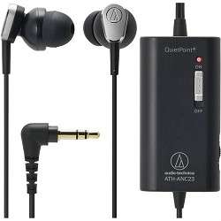 Audio Technica ATH ANC23 QuietPoint Active Noise Cancelling In Ear 