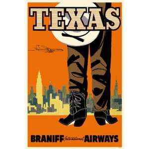  Texas Braniff International Airways Poster