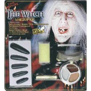  Witch Halloween Makeup Kit Costume Teeth Black Nails: Toys 