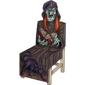  Spooky Scenes Witch Head Chair Cover