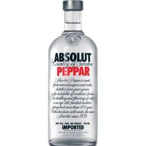  Absolut Peppar Vodka 750ml Grocery & Gourmet Food