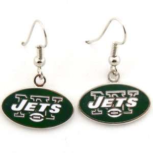  New York Jets Logo Wire Earrings: Sports & Outdoors