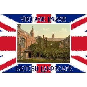   British Landscape Queens College Cloisters Cambridge