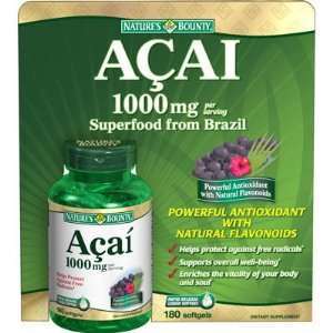  Natures Bounty Acai 1000mg Superfood From Brazil 180 