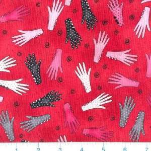  45 Wide Accessorize Stylish Gloves Red Fabric By The 