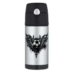   Travel Water Bottle Soccer Ball With Angel Wings 