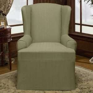  Kent Wing Chair Slipcover in Moss (T Cushion)