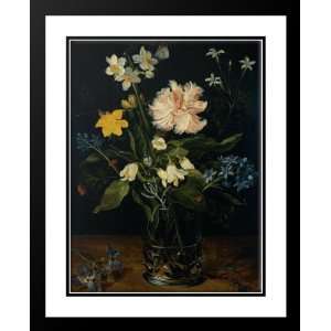 Brueghel, Jan the Elder 28x36 Framed and Double Matted Still Life with 