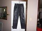 Hein Gericke Biker Motorcycle leather pants black SZ 38 tall slim fit