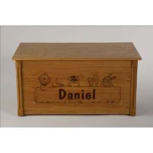  Dream Toy Box Personalized Wooden Toy Box in Oak with 